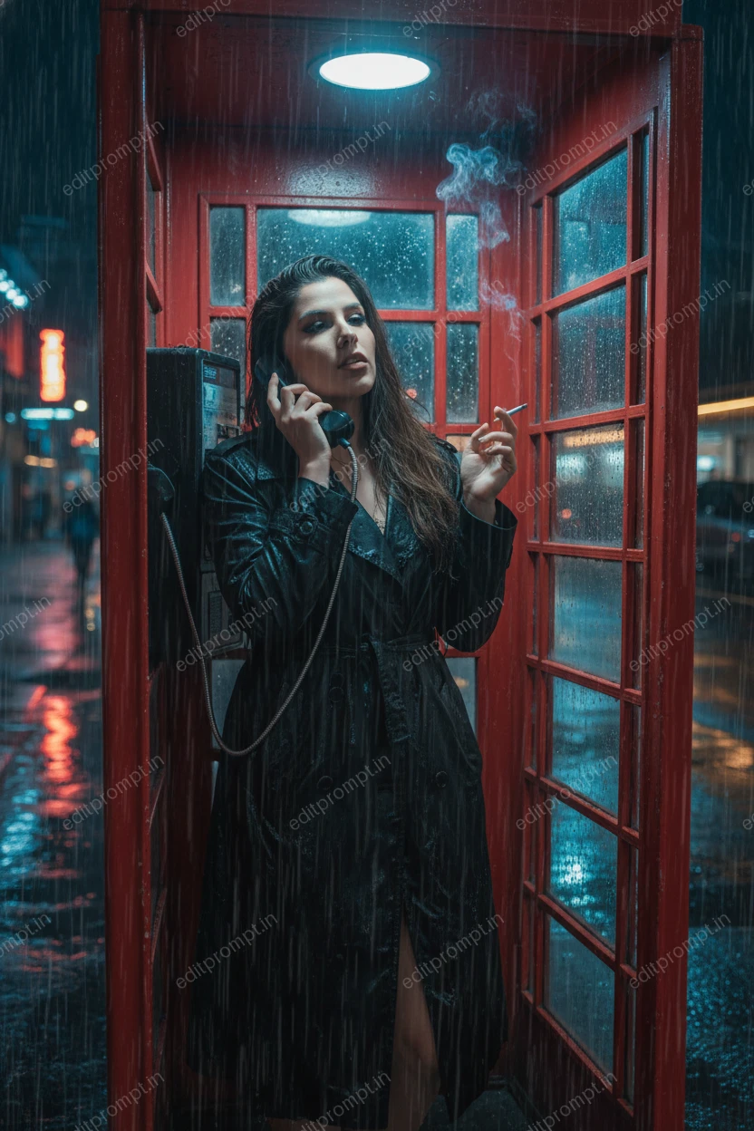 cinematic ai photo prompt — Static Between Heartbeats Cinematic AI Photo Prompt for Girls