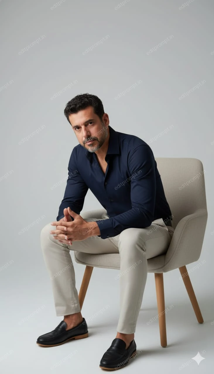 portrait ai photo prompt — Foto masculina casual Portrait AI Photo Prompt for Boys