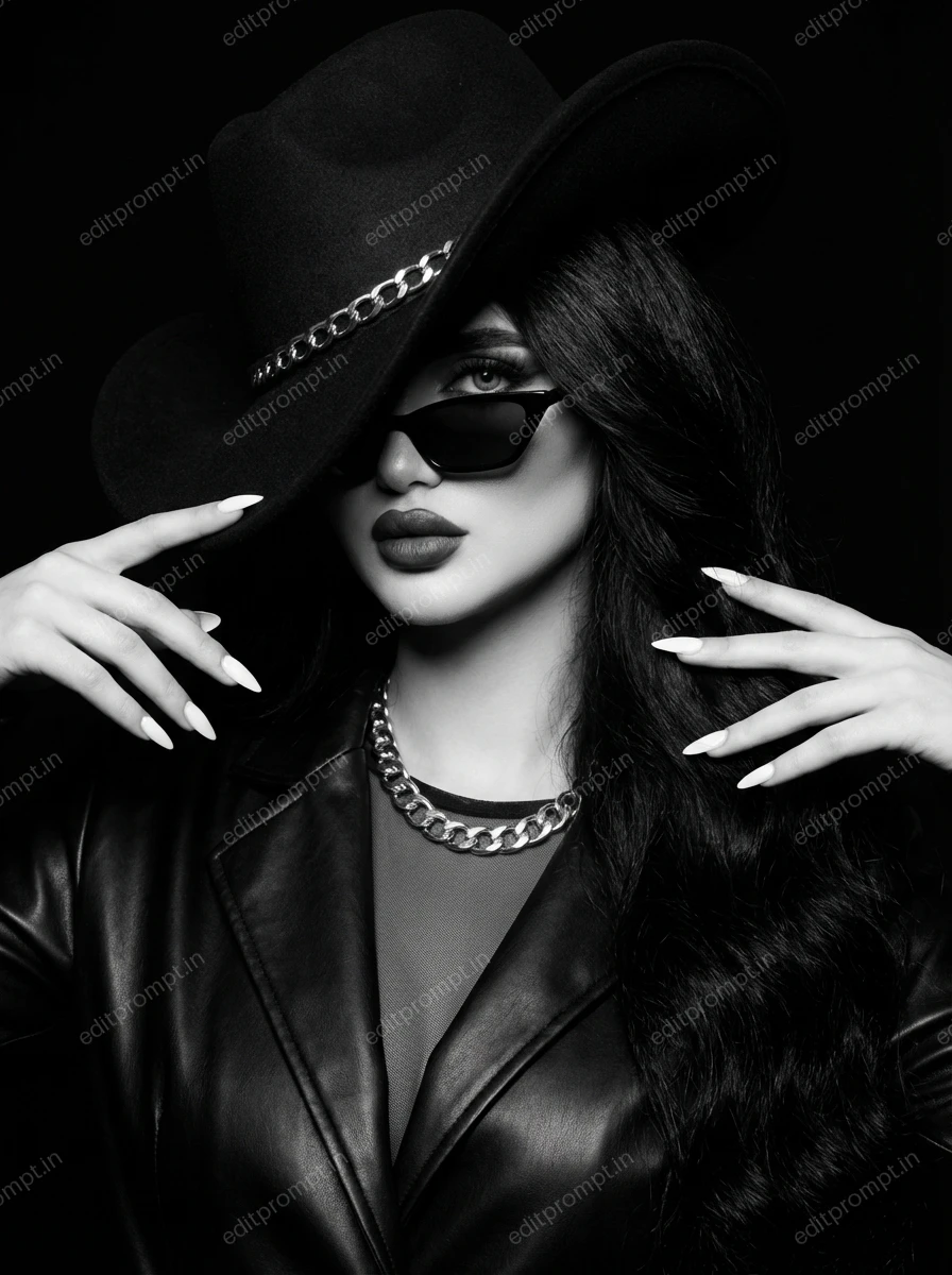 cinematic ai photo prompt — Noir Confidence Cinematic AI Photo Prompt for Girls