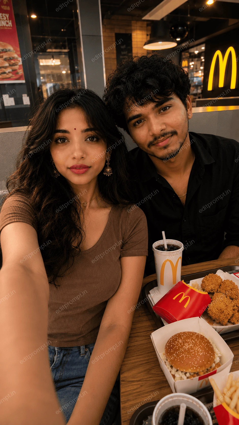 photo prompt — Cute Couple McDonald’s AI Photo Prompt