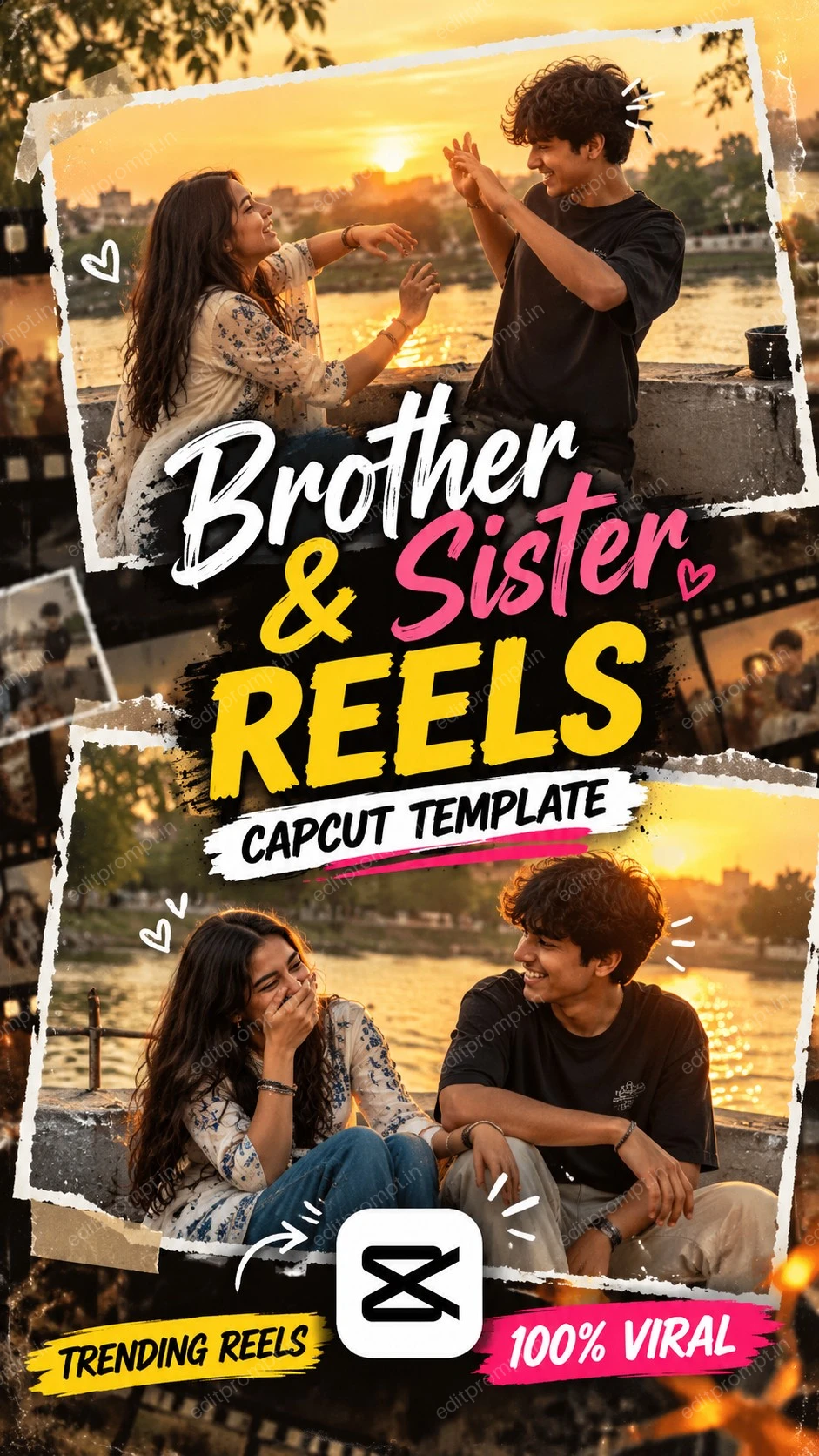 Brother & Sister Reel Edit template poster