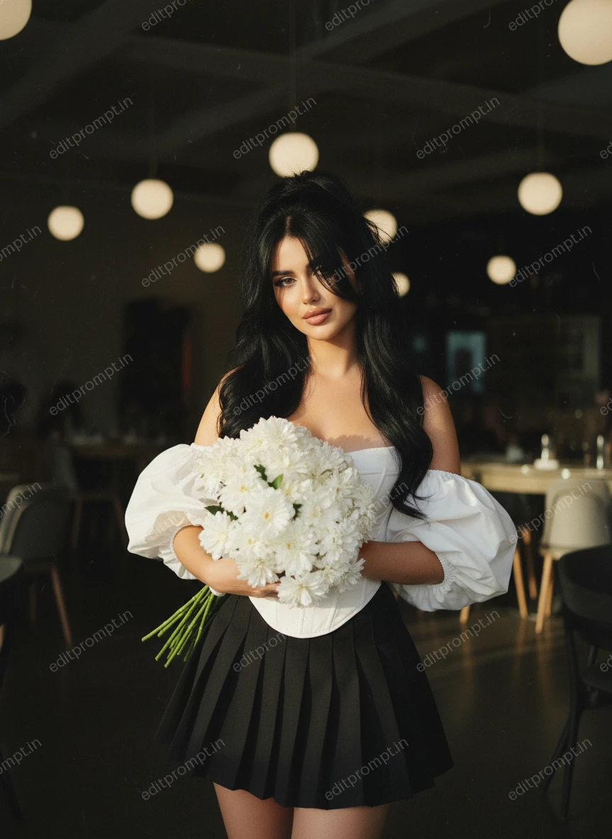 aesthetic ai photo prompt — Petal & Atmosphere Aesthetic AI Photo Prompt for Girls