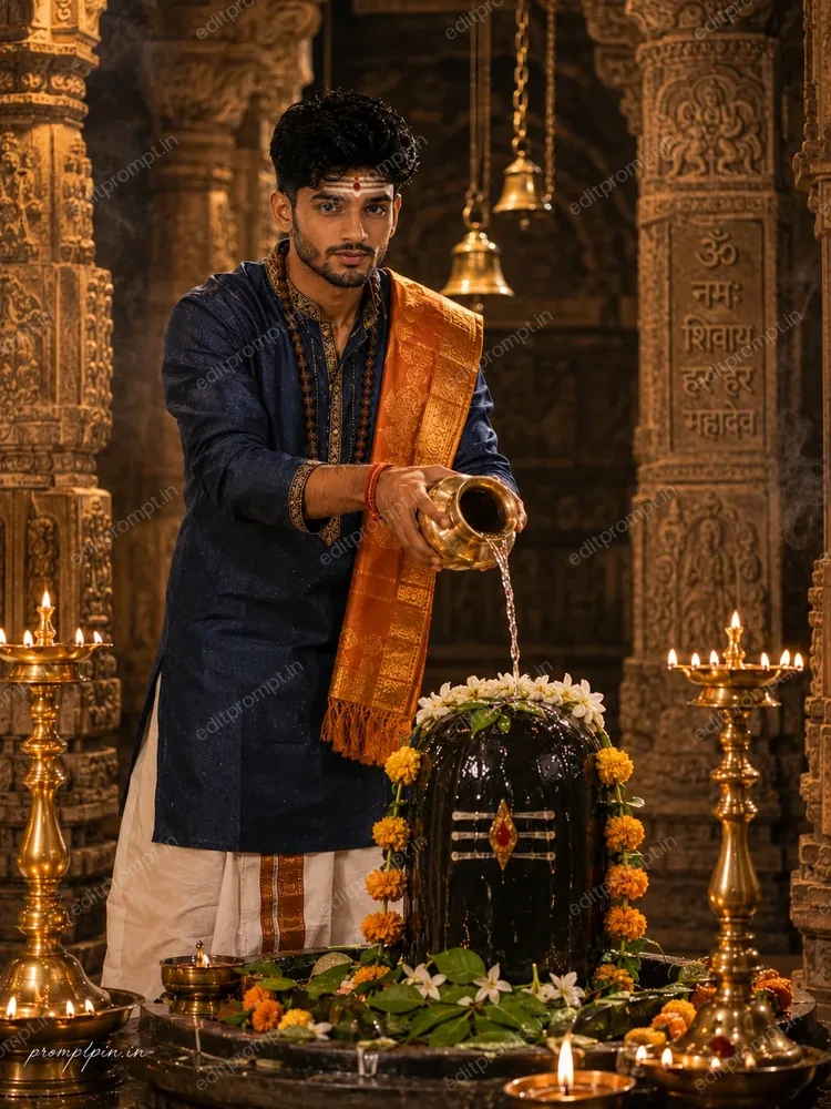 portrait prompt — Cinematic Shiv Bhakt AI Photo Editing Prompt