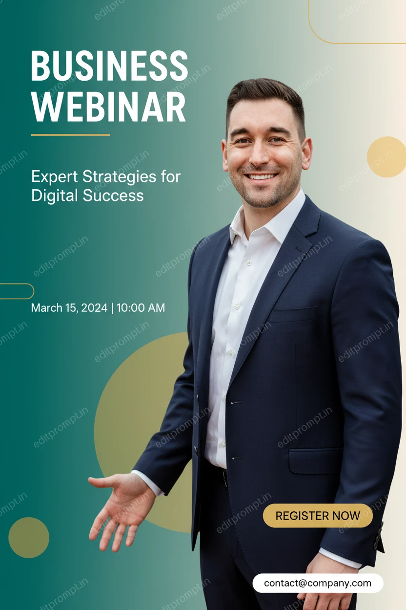 portrait ai photo prompt — MODERN BUSINESS WEBINAR Portrait AI Photo Prompt for Boys