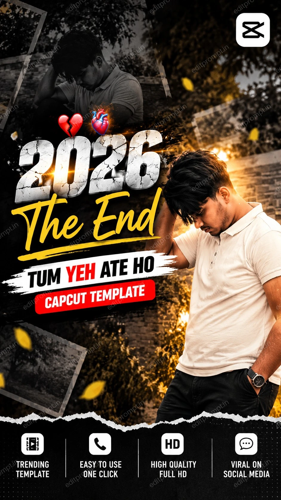 2026 The End Lyrics Edit template poster