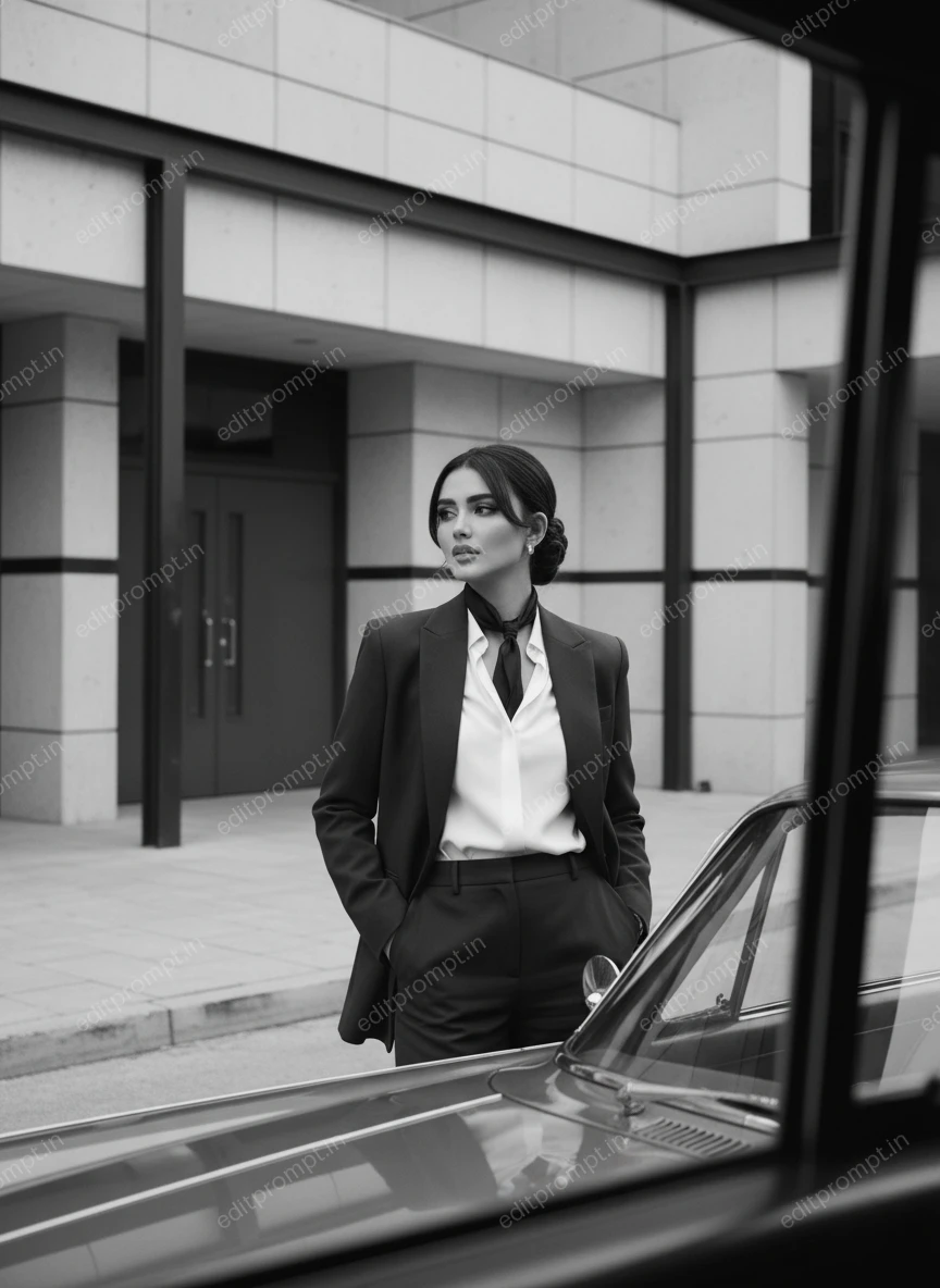 cinematic ai photo prompt — Metropolitan Grace Cinematic AI Photo Prompt for Girls
