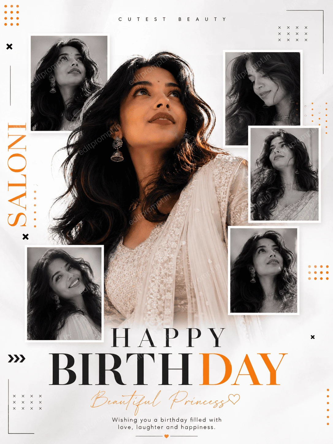 aesthetic prompt — Luxury Birthday Poster AI Prompt Ivory Magazine Collage Style
