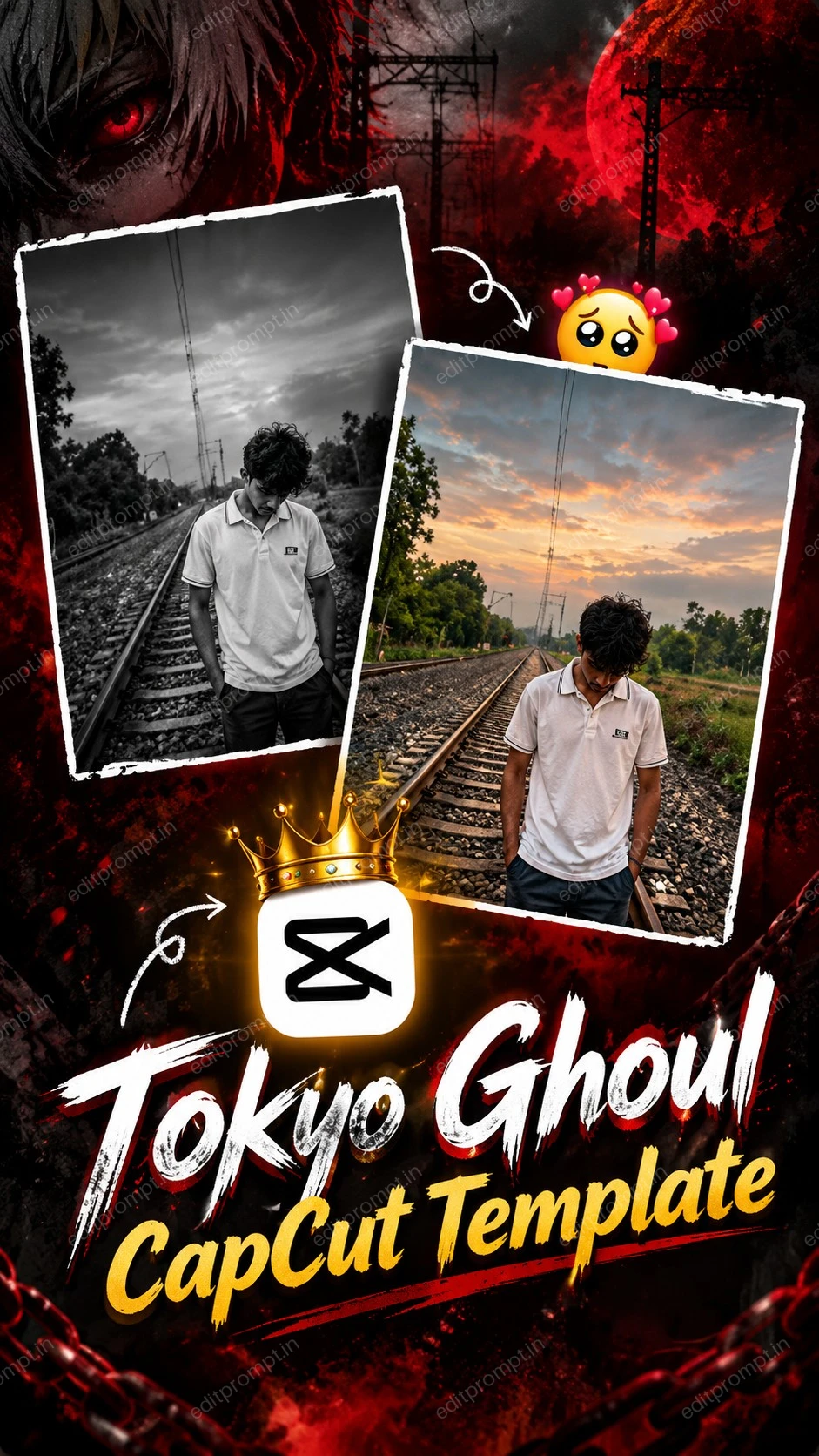 Tokyo Ghoul Anime Edit template poster