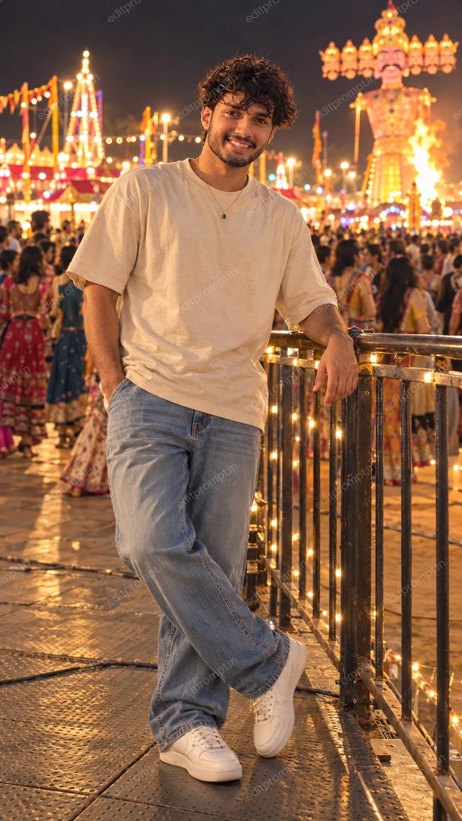 Dussehra Photo with Ravan AI Prompt for Boys — AI photo prompt example