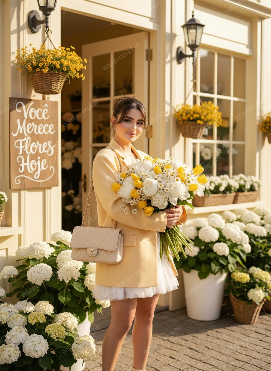 aesthetic ai photo prompt — Golden Petal Reverie Aesthetic AI Photo Prompt for Girls