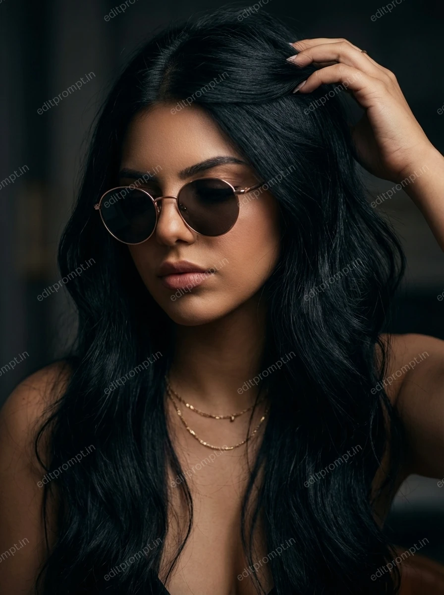 portrait ai photo prompt — Mysterious Elegance Portrait AI Photo Prompt for Girls
