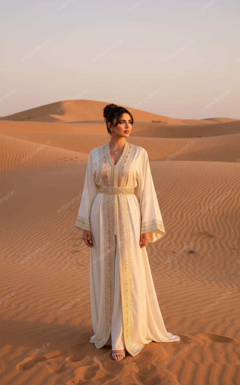 travel ai photo prompt — Desert Nomad – Sahara's Whisper Travel AI Photo Prompt for Girls