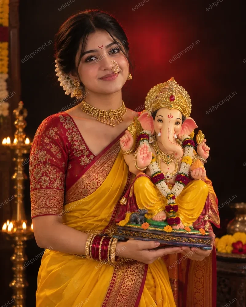 festival prompt — Golden Devotion Ganesh Chaturthi Prompt