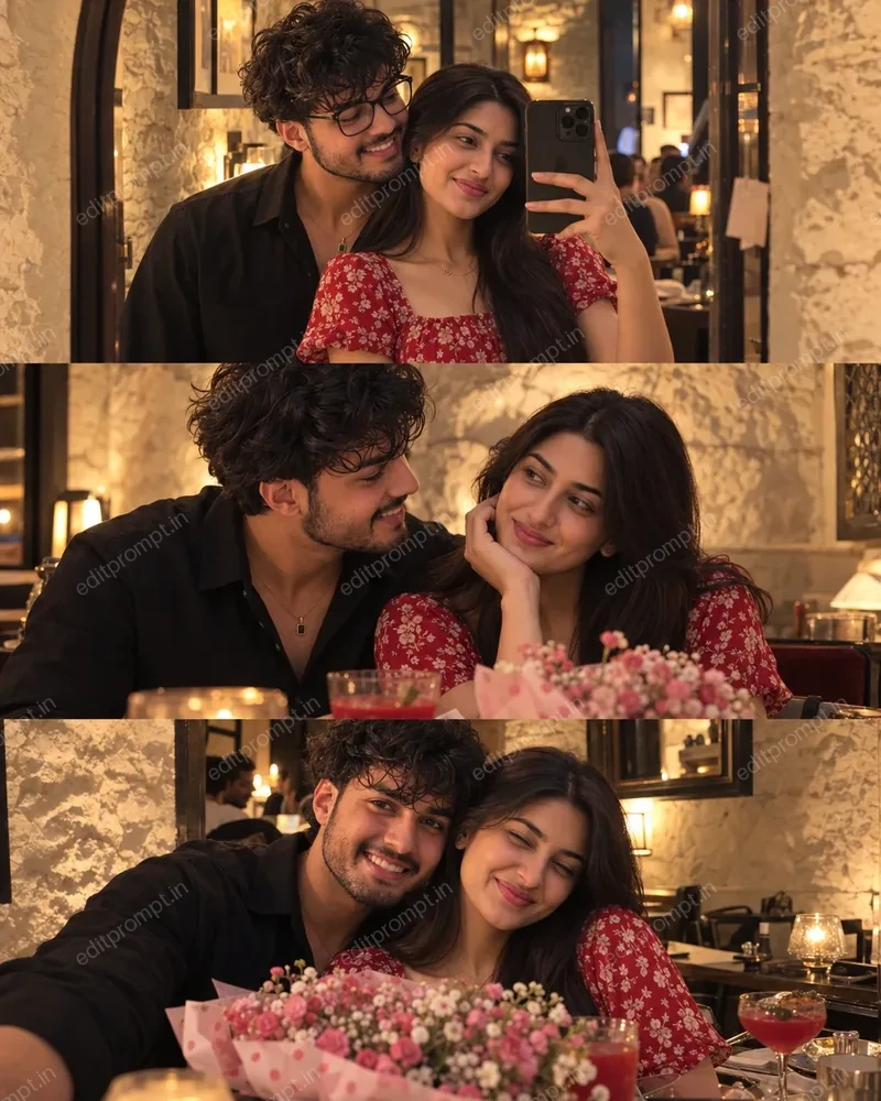 photo prompt — Mirror Selfie Couple AI Photo Prompt