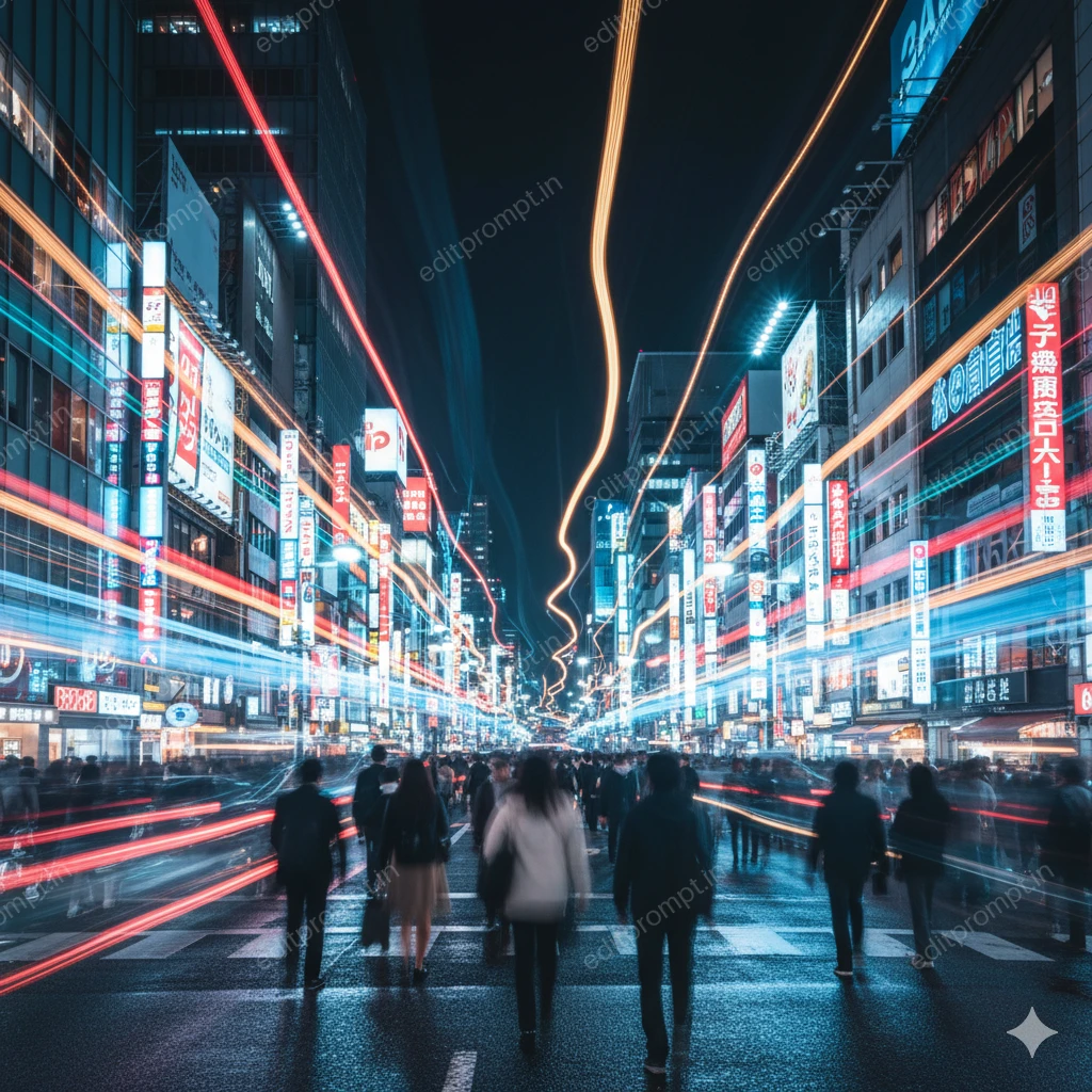 travel ai photo prompt — Tokyo street Travel AI Photo Prompt for Girls
