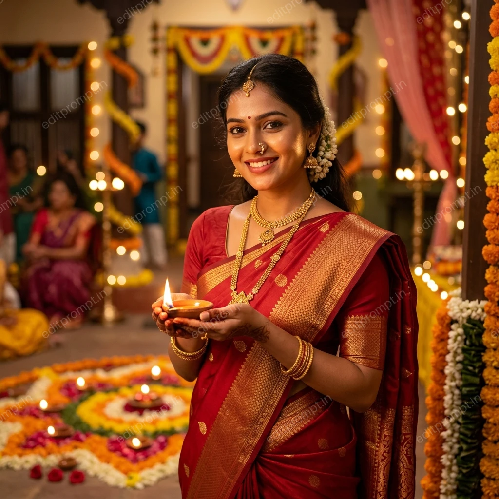 Diya Portrait — Diwali preview