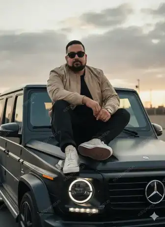 aesthetic ai photo prompt — Mercedes-AMG G63 negro Aesthetic AI Photo Prompt for Boys