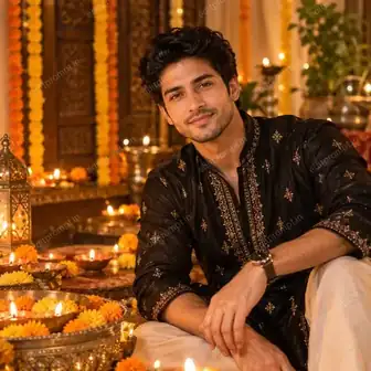Warm Men Diwali Portrait — Diwali preview