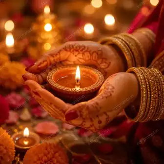 Holding a Clay Diya — Diwali preview