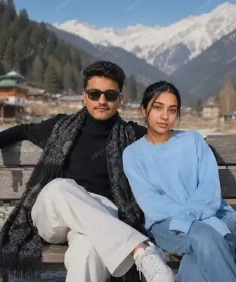 travel ai photo prompt — Pahalgam Couple Photoshoot Travel AI Photo Prompt