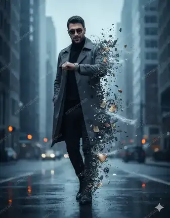 cinematic ai photo prompt — Dissolving Into Time Cinematic AI Photo Prompt for Boys