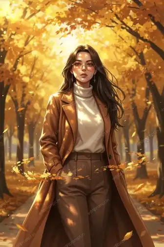 aesthetic ai photo prompt — Autumn Silence Aesthetic AI Photo Prompt for Girls