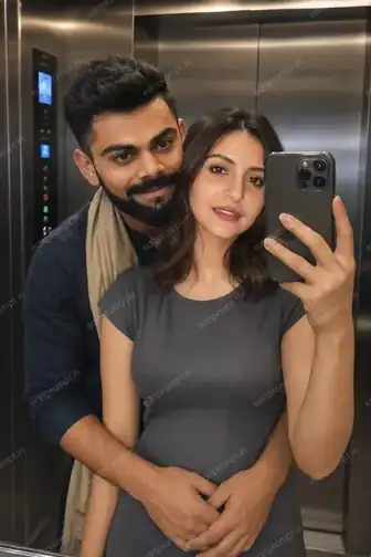 selfie ai photo prompt — Realistic Couple Mirror Selfie AI Photo Prompt