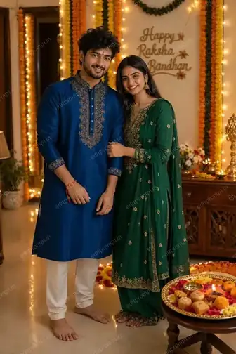 festive days ai photo prompt — AI Raksha Bandhan Portrait Festive Days AI Photo Prompt for Girls