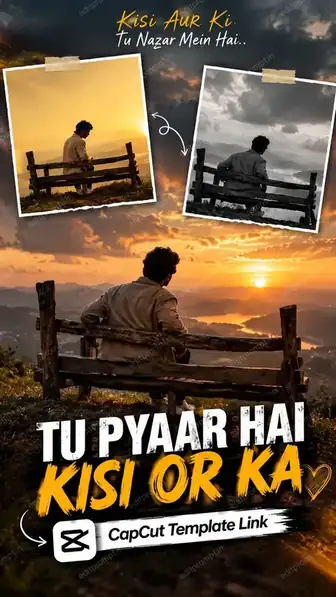 Tu Pyaar Hai Kisi Or Ka Sad Edit template poster