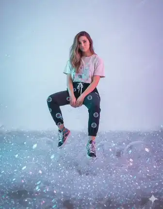 aesthetic ai photo prompt — Bubble Float Aesthetic AI Photo Prompt for Girls