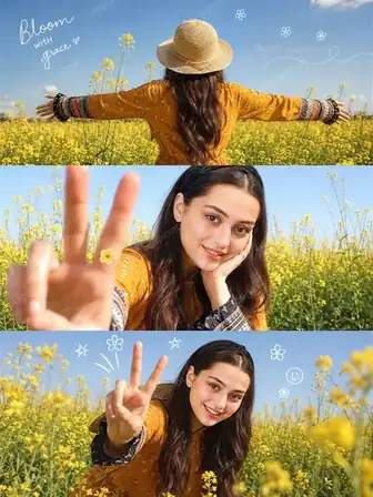 aesthetic prompt — Viral Flower Field AI Photo Collage Prompt