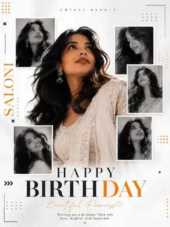 aesthetic prompt — Luxury Birthday Poster AI Prompt Ivory Magazine Collage Style
