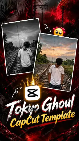 Tokyo Ghoul Anime Edit template poster