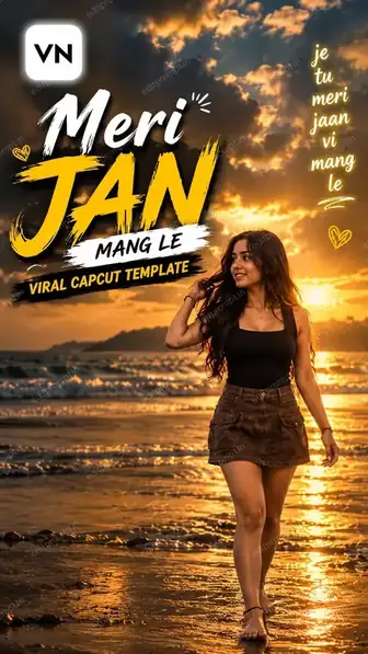 Je Tu Meri Jan Vi Mang Le Reel Edit template poster