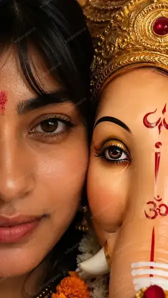 portrait prompt — Divine Ganpati Close-Up Portrait AI Prompt