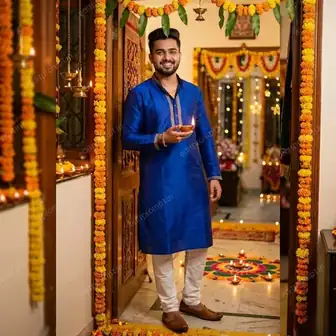 Festive Kurta Portrait — Diwali preview