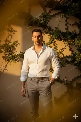 portrait ai photo prompt — ☀️ Golden hour confidence Portrait AI Photo Prompt for Boys
