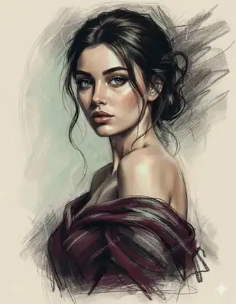 cartoon ai photo prompt — Emerald Gaze in Shadow Cartoon AI Photo Prompt for Girls