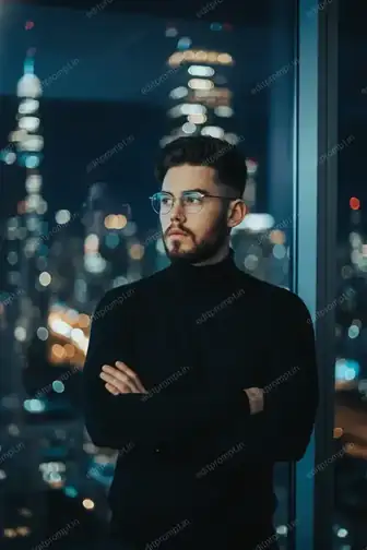 cinematic ai photo prompt — Modern Tech Leader Cinematic AI Photo Prompt for Boys