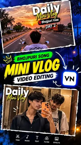 Mini Vlog Reel Edit template poster