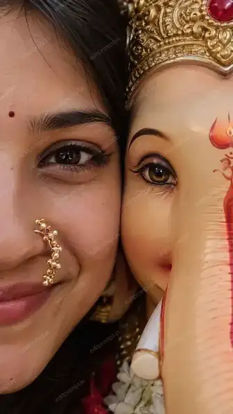 festival prompt — Ganpati Bappa Half Face Prompt