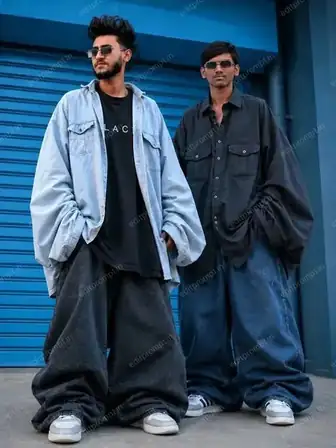 aesthetic ai photo prompt — Extreme Baggy Cloth Prompt Aesthetic AI Photo Prompt for Boys