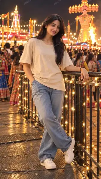 Dussehra Photo with Ravan AI Prompt for Girls — AI photo prompt example