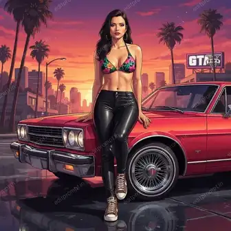 cartoon ai photo prompt — GTA 5 Cartoon AI Photo Prompt for Girls